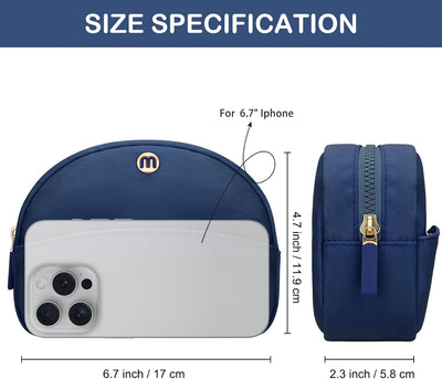 Bolsa maquillaje viaje con cremallera Azul oscuro