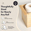 Soporte papel higiénico bambú organizador baño moderno