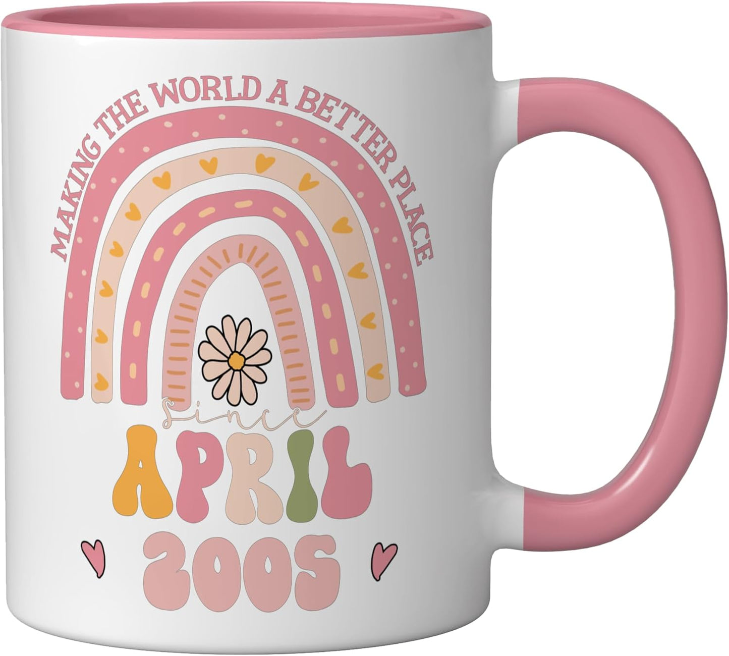 Taza Cerámica Cumpleaños Rosa/Blanco