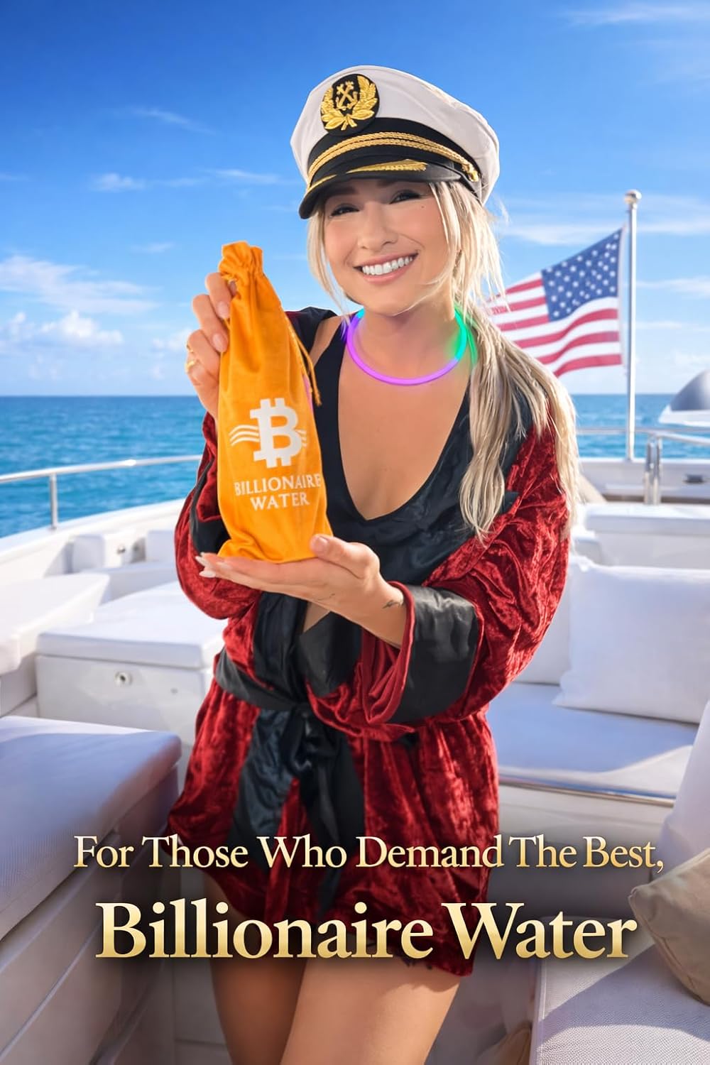 Bolsa dorada Billionaire Water 16.9