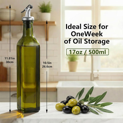 Dispensador aceite oliva y vinagre vidrio 17oz cocina