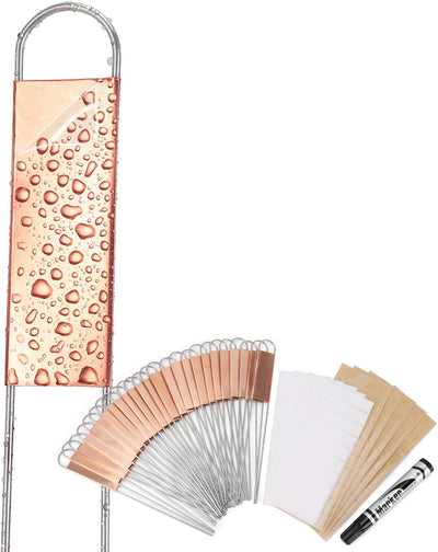 25 Etiquetas Metal Cobre 50 PET Impermeable Bolígrafo 8pulg
