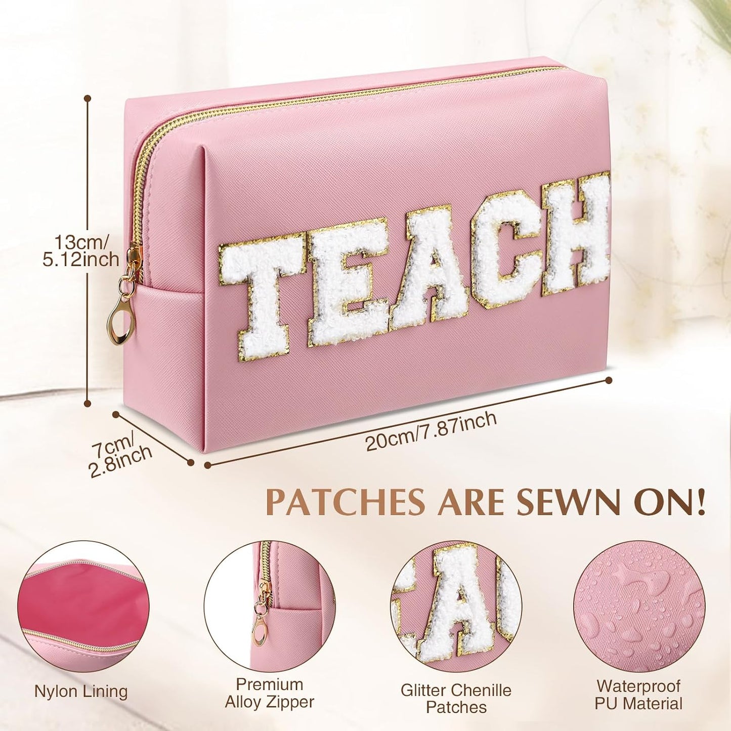 9 Pzas Bolsa Maquillaje Sintética Impermeable para Mujer
