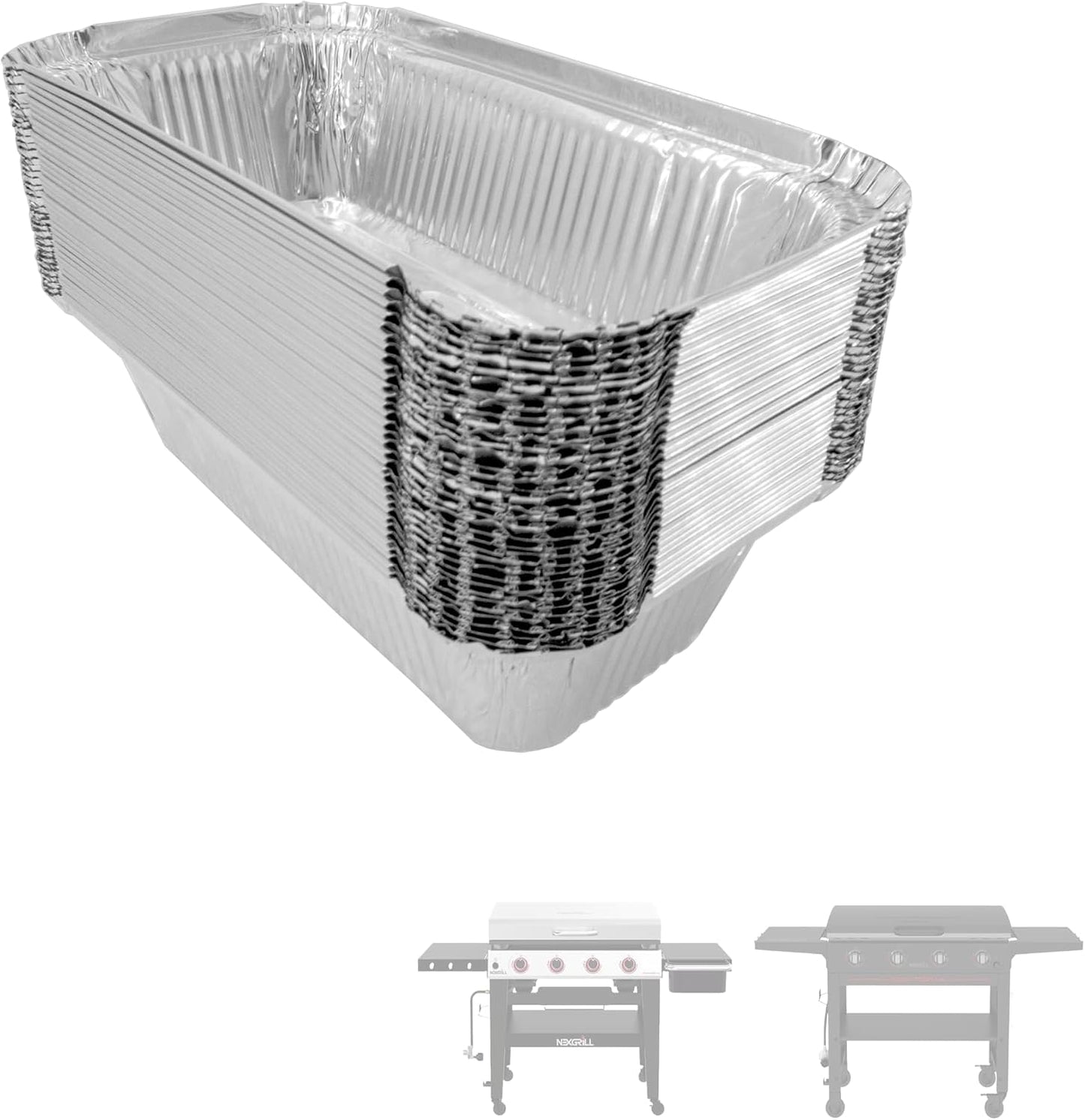 Revestimientos vasos grasa Nexgrill 30/36pulg plana pack 20