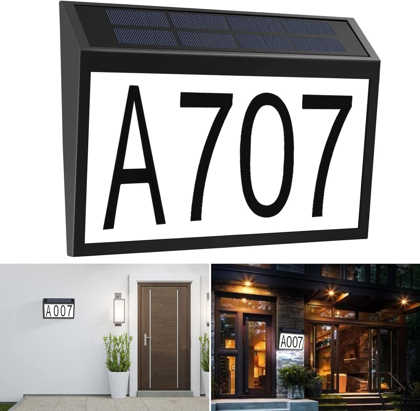 Placa LED direccional impermeable con números personalizados