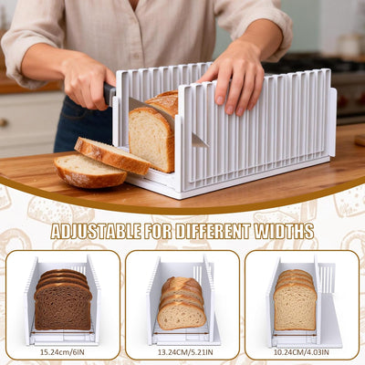 Cortador de pan Fanlory ajustable y plegable para pan casero