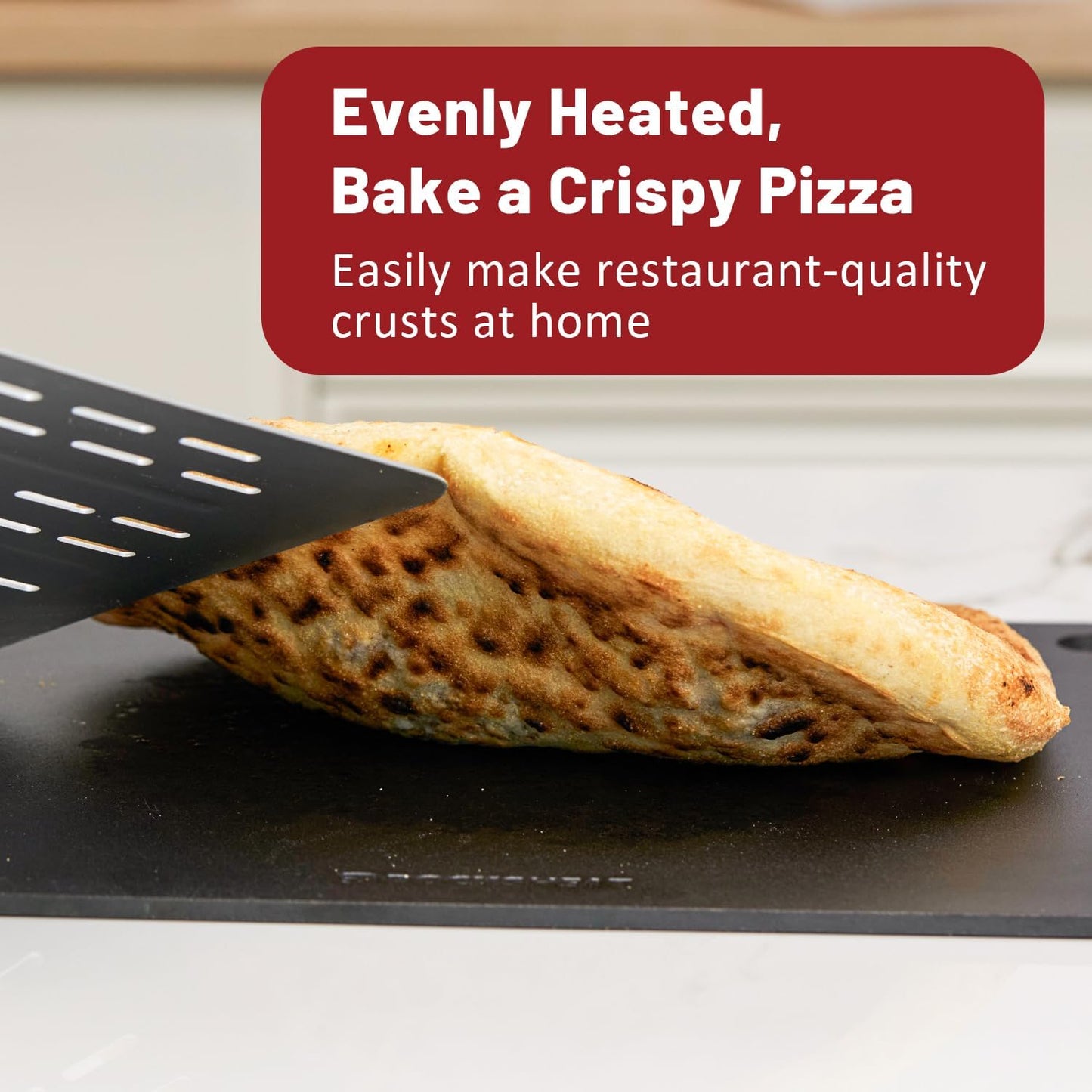 Plato acero carbono para hornear pizza 16x13.4pulg