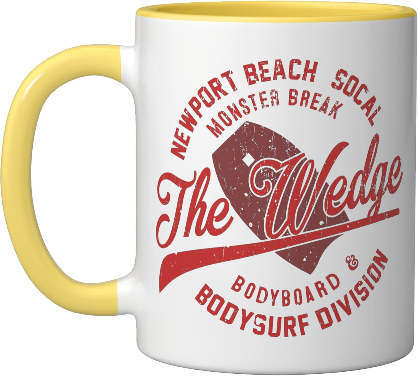 Taza Cerámica Bodyboard The Wedge Amarillo