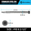 Tornillos cubierta acero inox 316 #10x2.5pulg 100uds