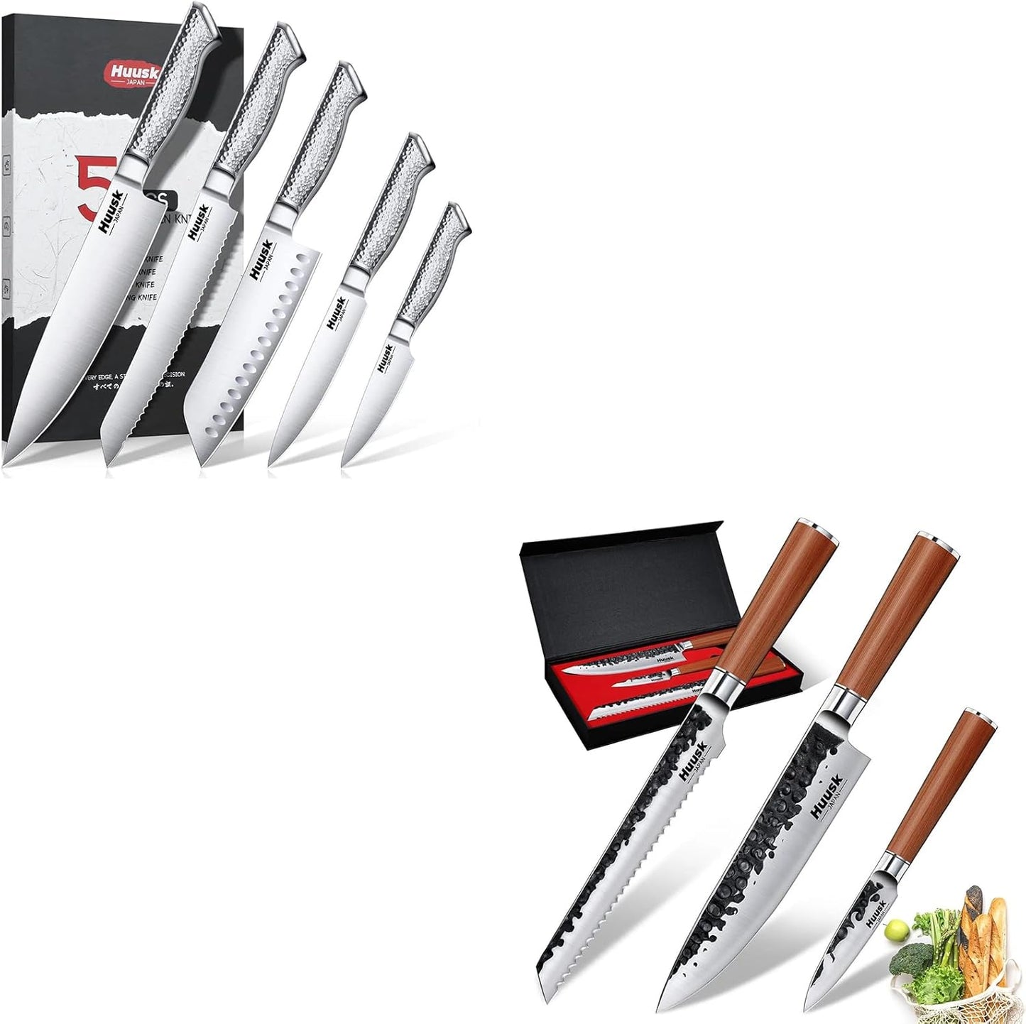 Juego de 5 cuchillos de chef y cocina japonesa