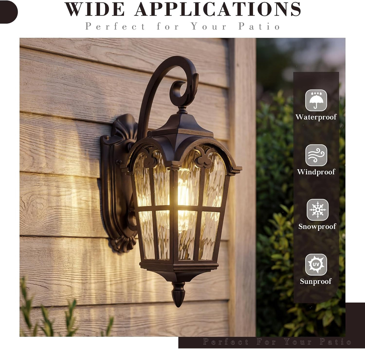 Luz pared exterior garaje bronce aceitado E26