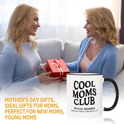 Taza Cool Moms Club Shqiueos 11 oz, regalo para mamá en cumpleaños y día de la madre