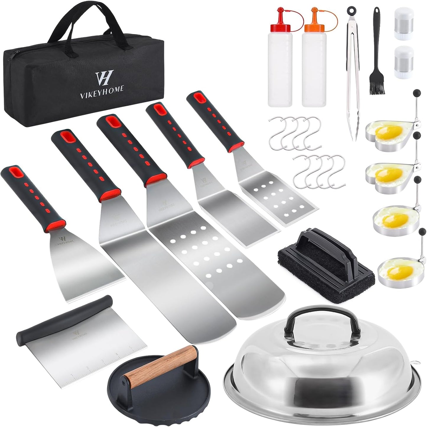 Kit 28 accesorios parrilla plana Blackstone con espátula y cubierta