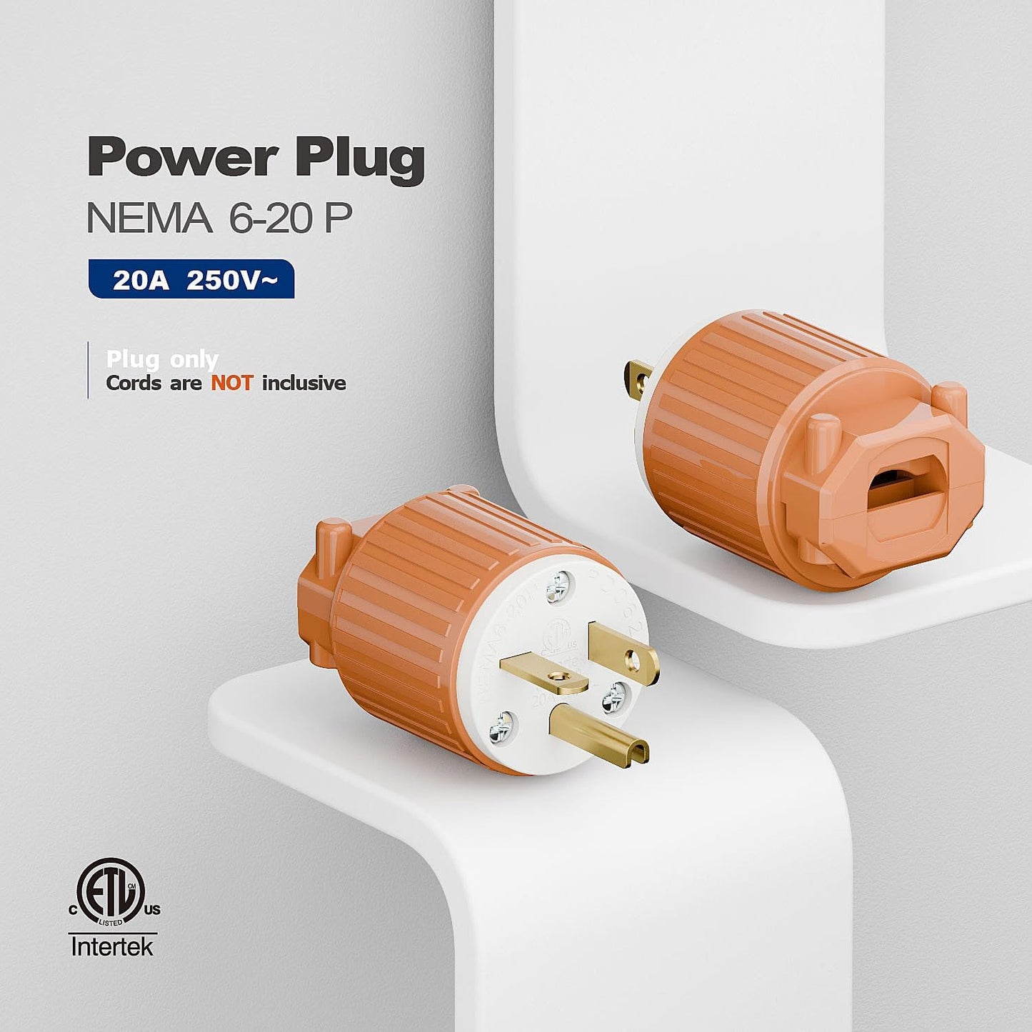 Enchufe NEMA 6-20P 20A/250V ETL conector 3 clavijas EE.UU.