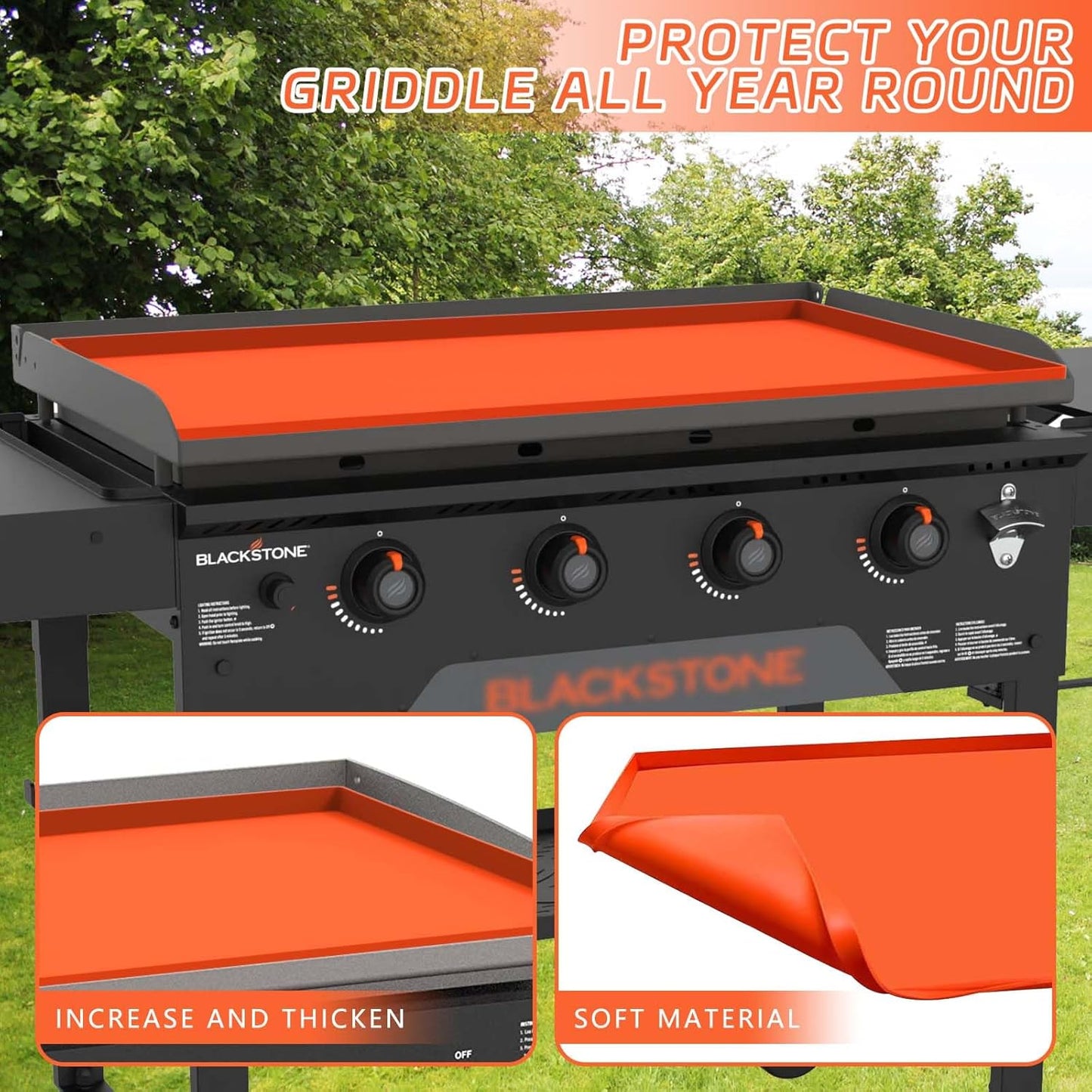 Tapete silicona plancha Blackstone 36pulg resistente