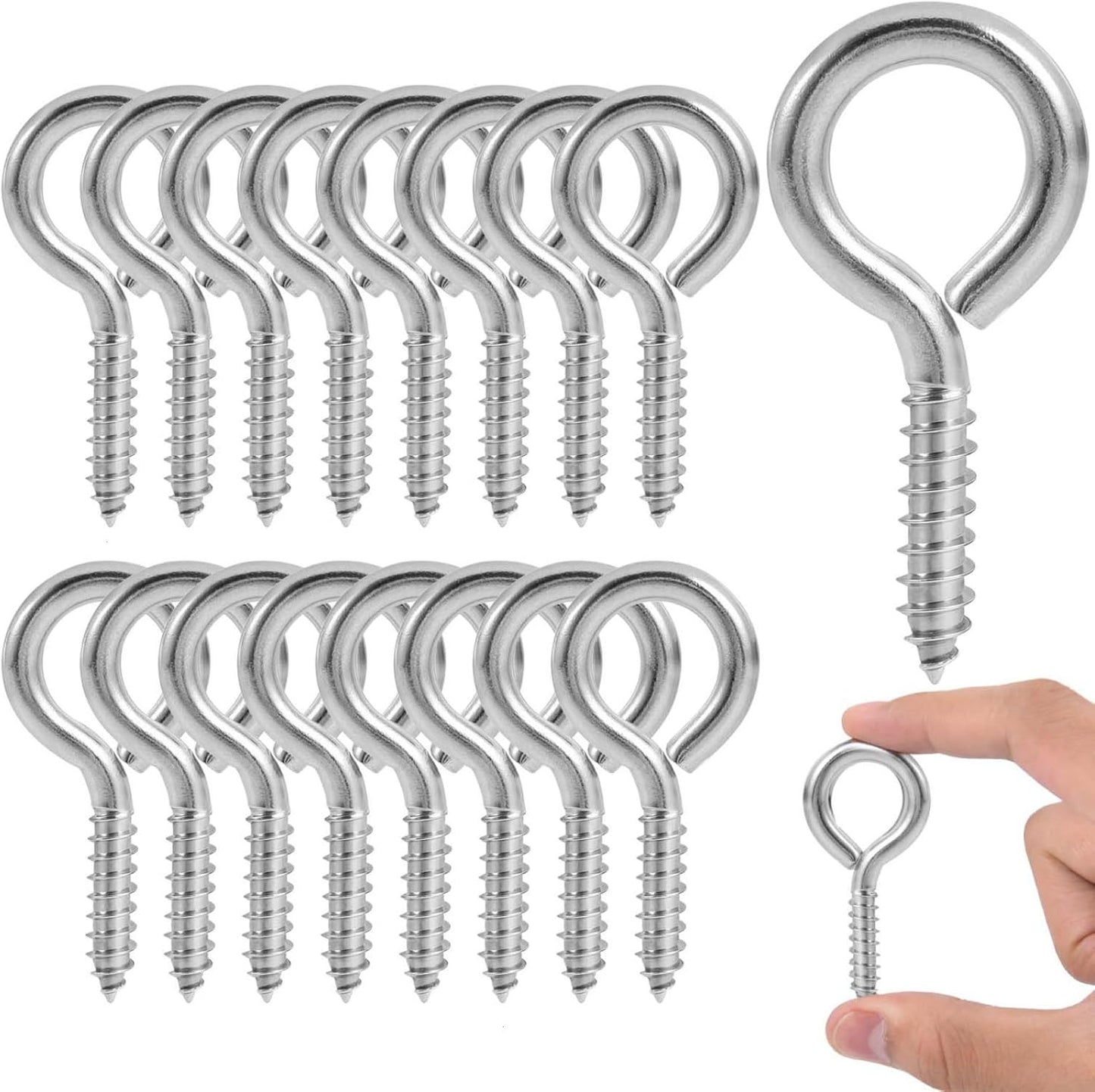 16 Pernos Gancho Acero Inox 304 2.55pulg 200lb