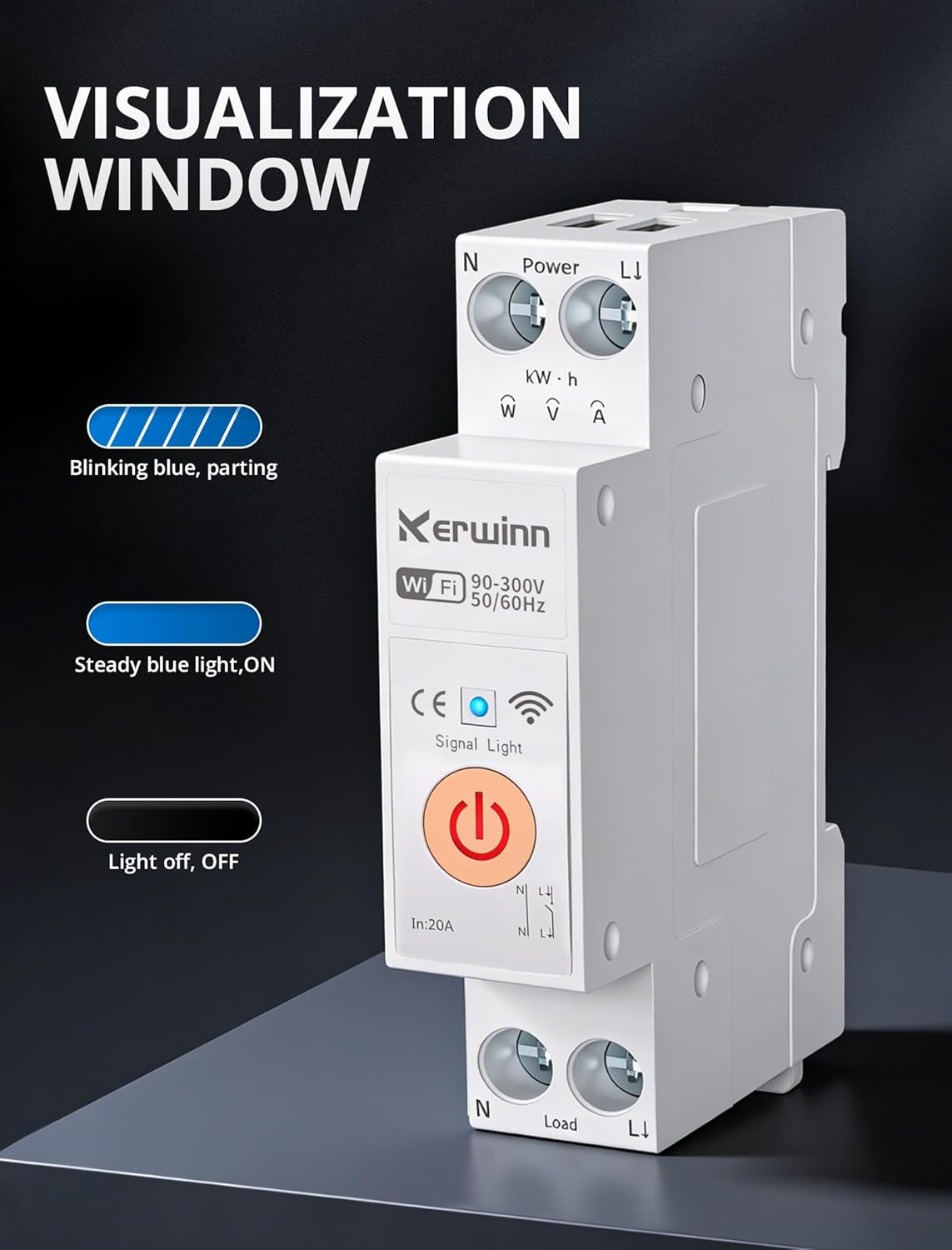 Disyuntor WiFi 1PN monitoreo energía 24h control APP