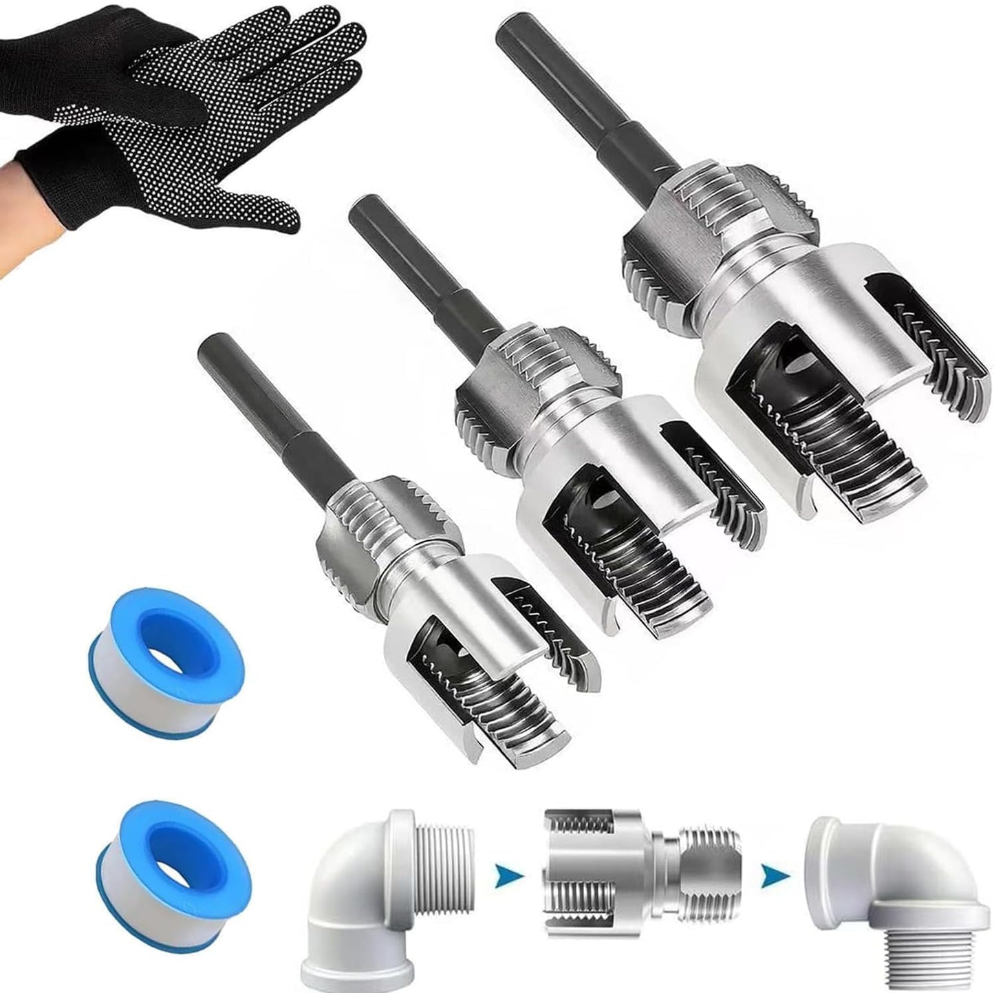 Llave tubo agua 4en1 universal 1/2-1 pulg