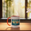 Taza cerámica Vermont naranja/blanca
