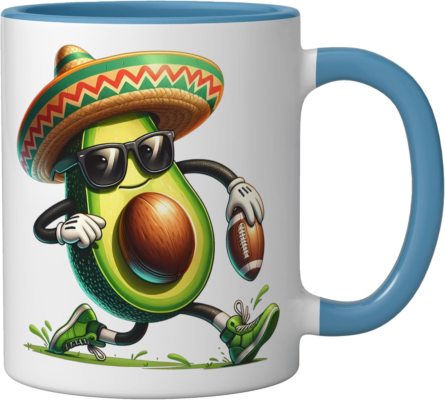 Taza Cerámica Fútbol Cinco De Mayo Azul/Blanco