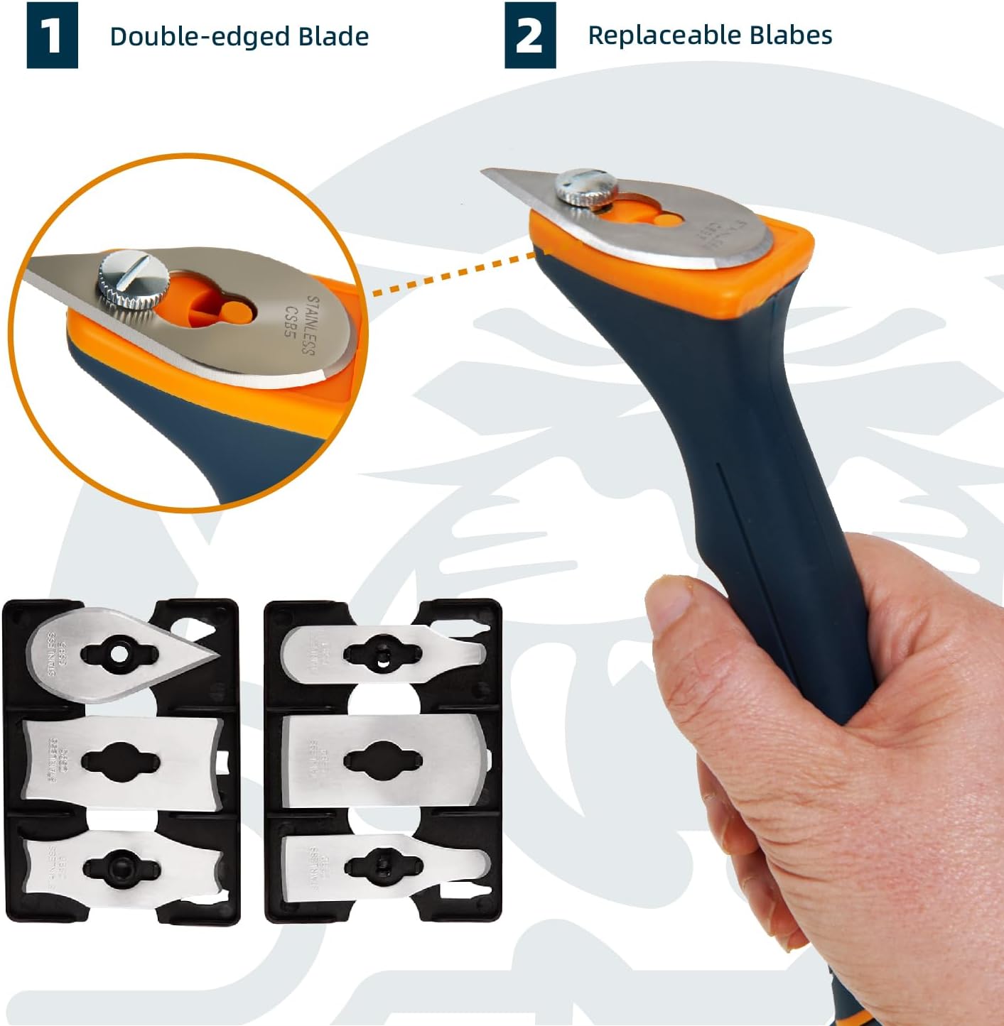 Rascador pintura acero inox 6 cuchillas suave agarre
