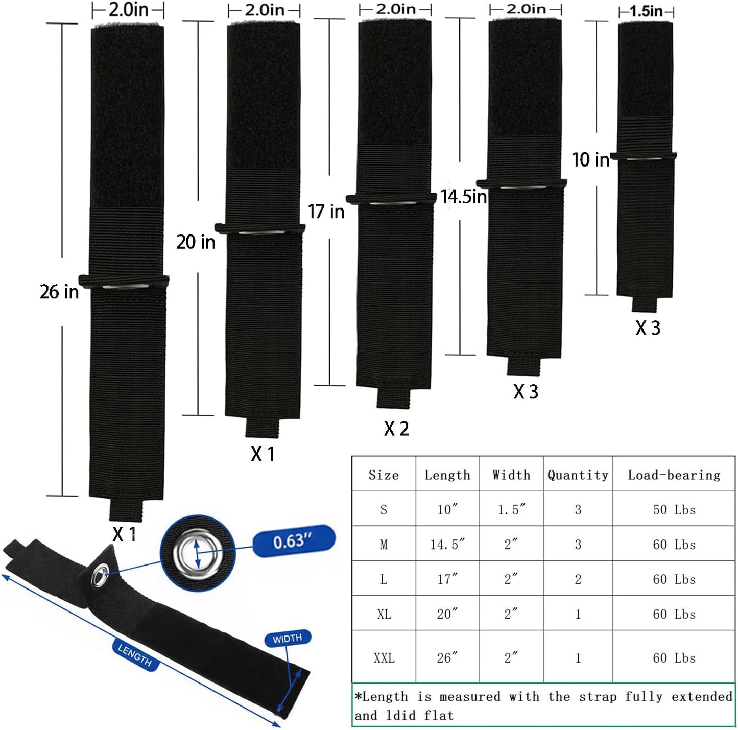 Pack 10 Correas Almacenamiento Alta Resistencia Taller Garaje