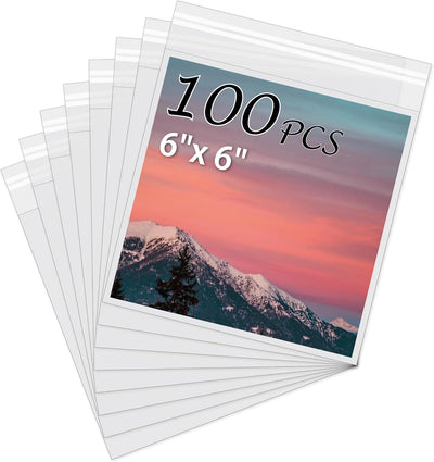 Fundas fotos sin ácido 100 bolsas 6x6 transparentes