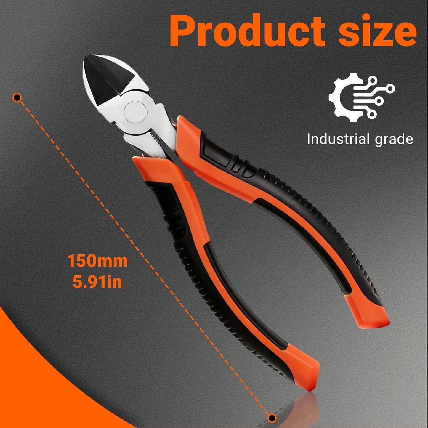 Alicates corte diagonal 6pulg cortadores alambre industrial
