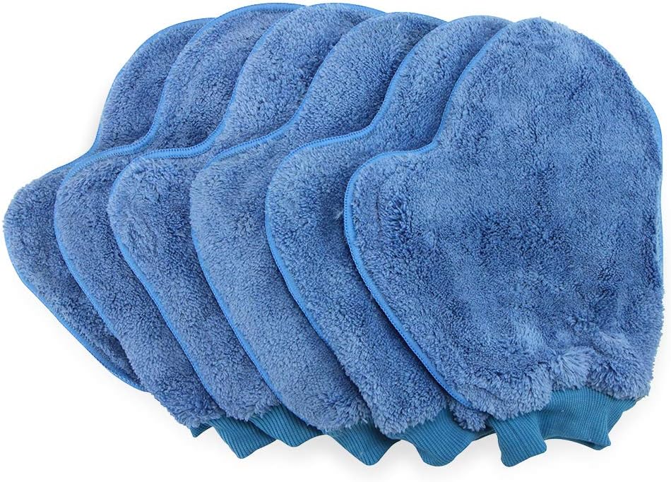 Guantes microfibra pack 6 secado rápido hogar auto azul