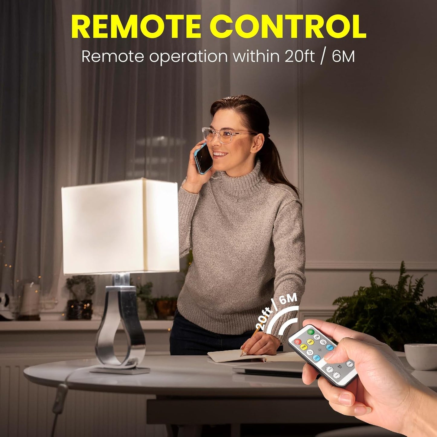 Bombilla LED E26 control remoto 3000K-6000K