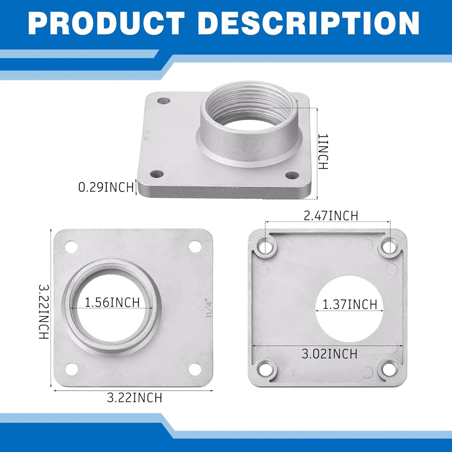 Pack 2 Cubos Enchufe Aluminio para Caja Medidor 200A