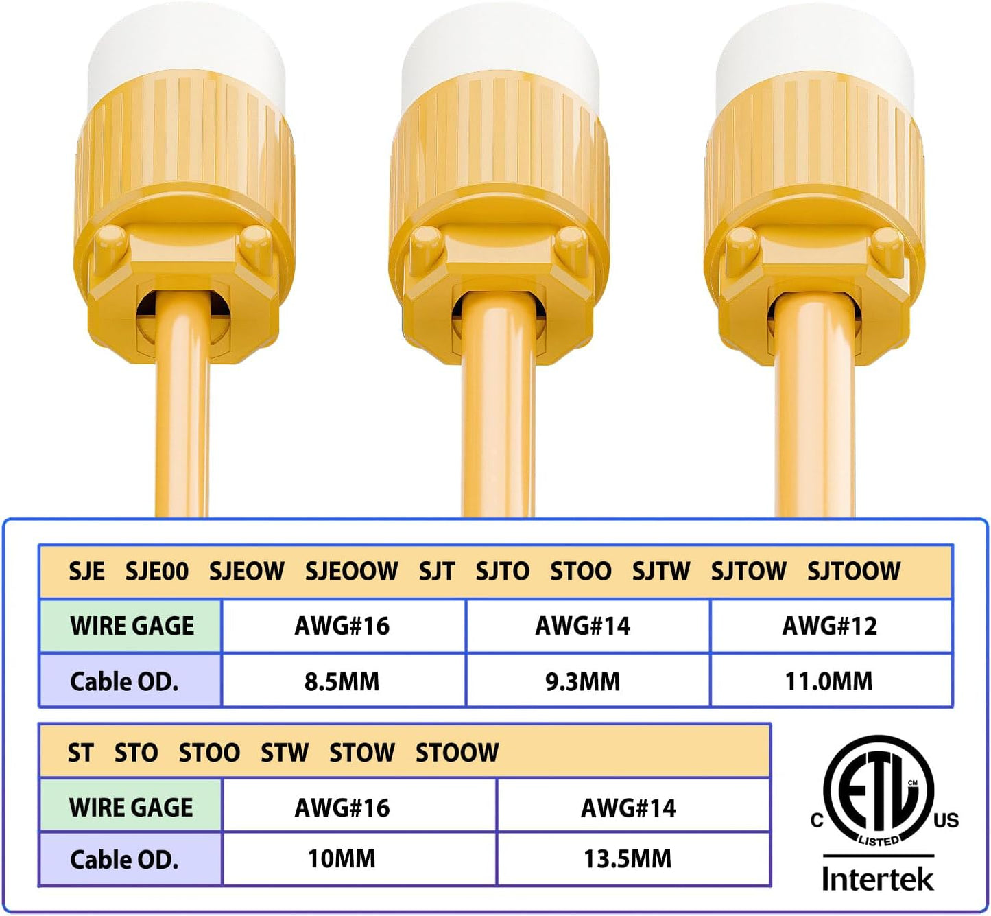 Tomacorriente Nema 5-15R con cable automático 15A 125V