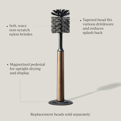 Cepillo iónico botella acero inox cabezal reemplazable bronce