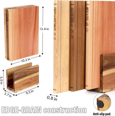 Set 3 Tablas Cortar Madera Maciza Etiquetadas