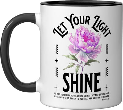 Taza Cerámica Versículo Bíblico Inspirador Negro/Blanco