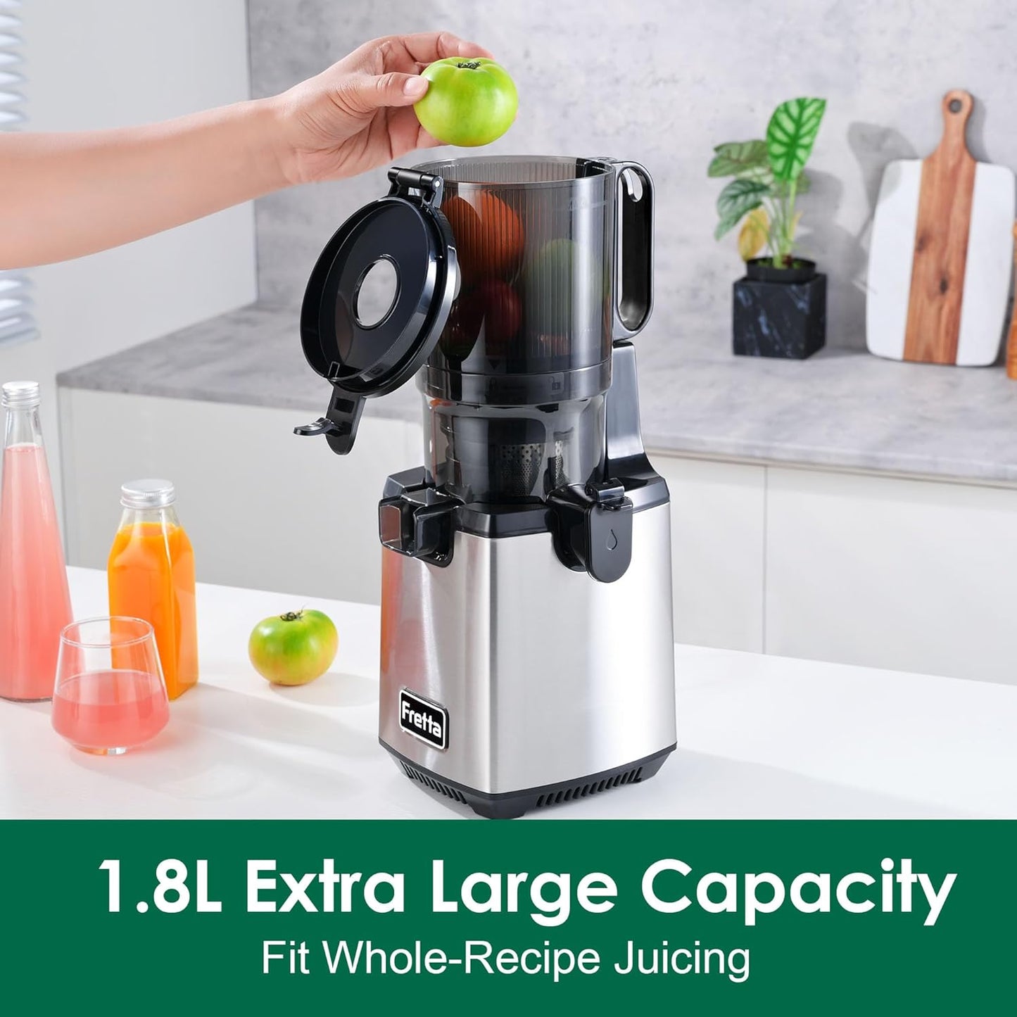 Exprimidor frutas verduras acero inox canal 5.3pulg