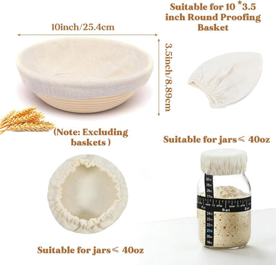 Fundas reutilizables para tazones a prueba de pan cesta Banneton hogar hornear masa madre