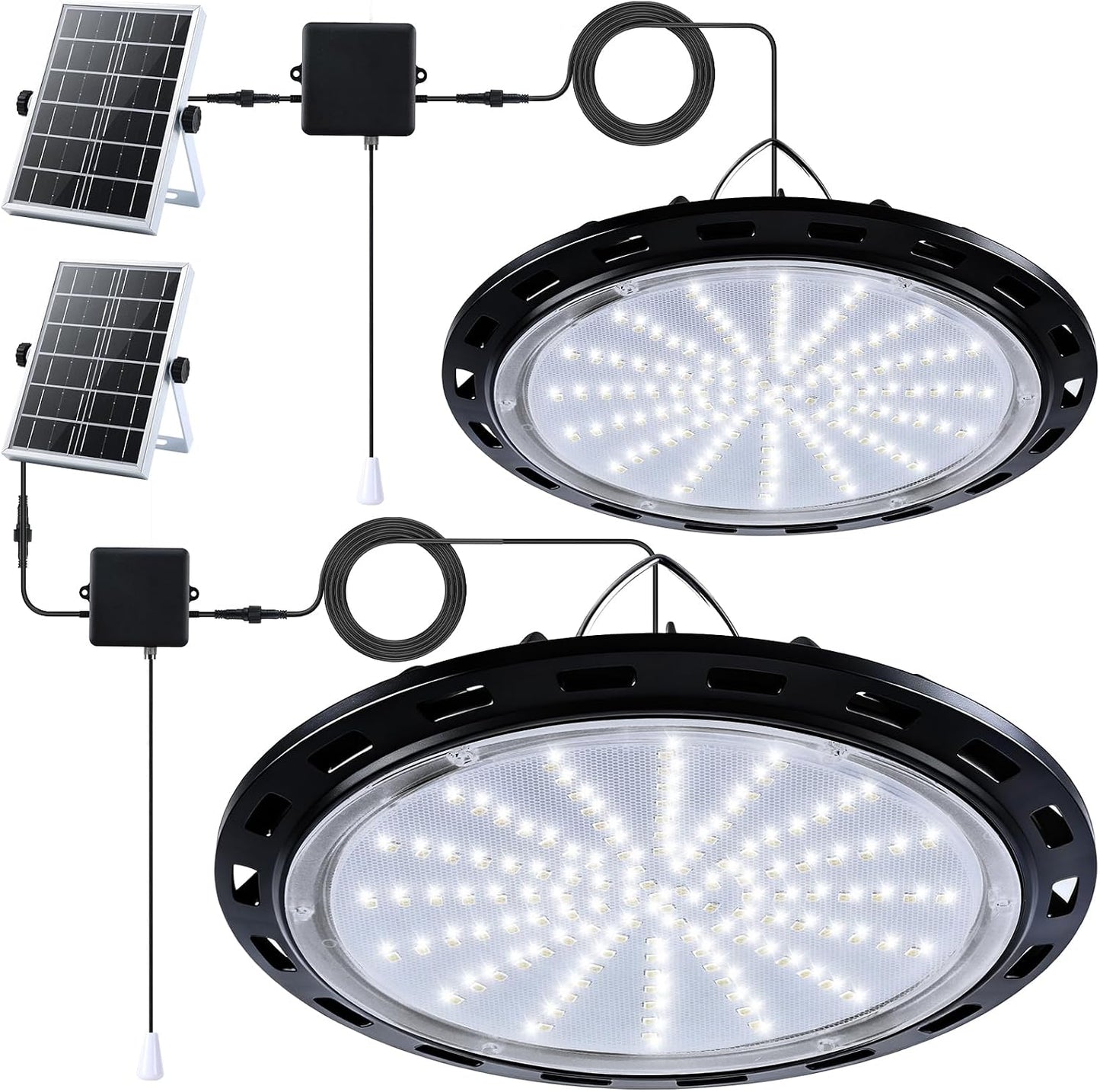 Luz solar colgante 2000lm IP65 para cobertizo garaje