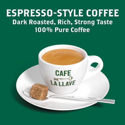 Cafe La Llave Café expreso molido tostado oscuro 16 oz paquete de 3