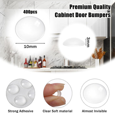 400 almohadillas silicona transparente antideslizante 0.394pulg