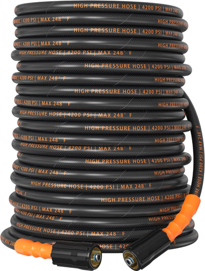 Manguera lavado 100ft 4200PSI acero trenzado enchufe inox