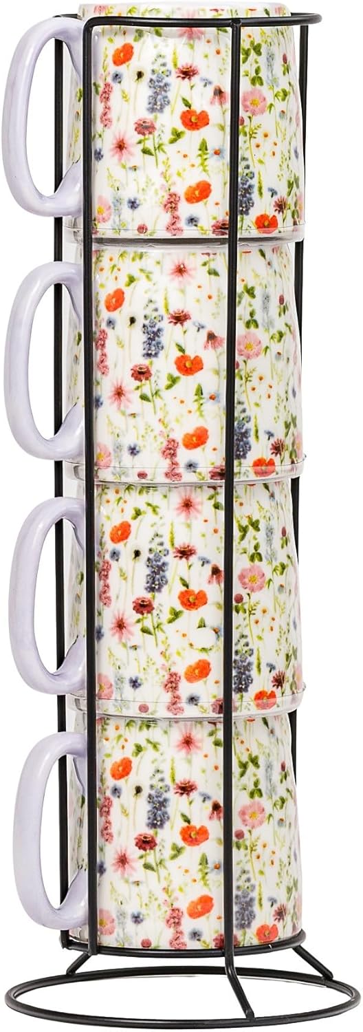 Juego de 4 tazas demitasse Bella Flora Strawberry Street