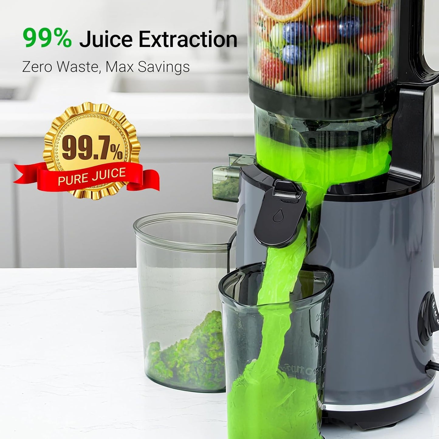 Exprimidor Frutas Verduras Boca Ancha 5.3pulg Profesional
