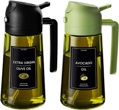 Spray aceite oliva CXINYI con etiquetas 16 piezas 470 ml para cocina y freidora