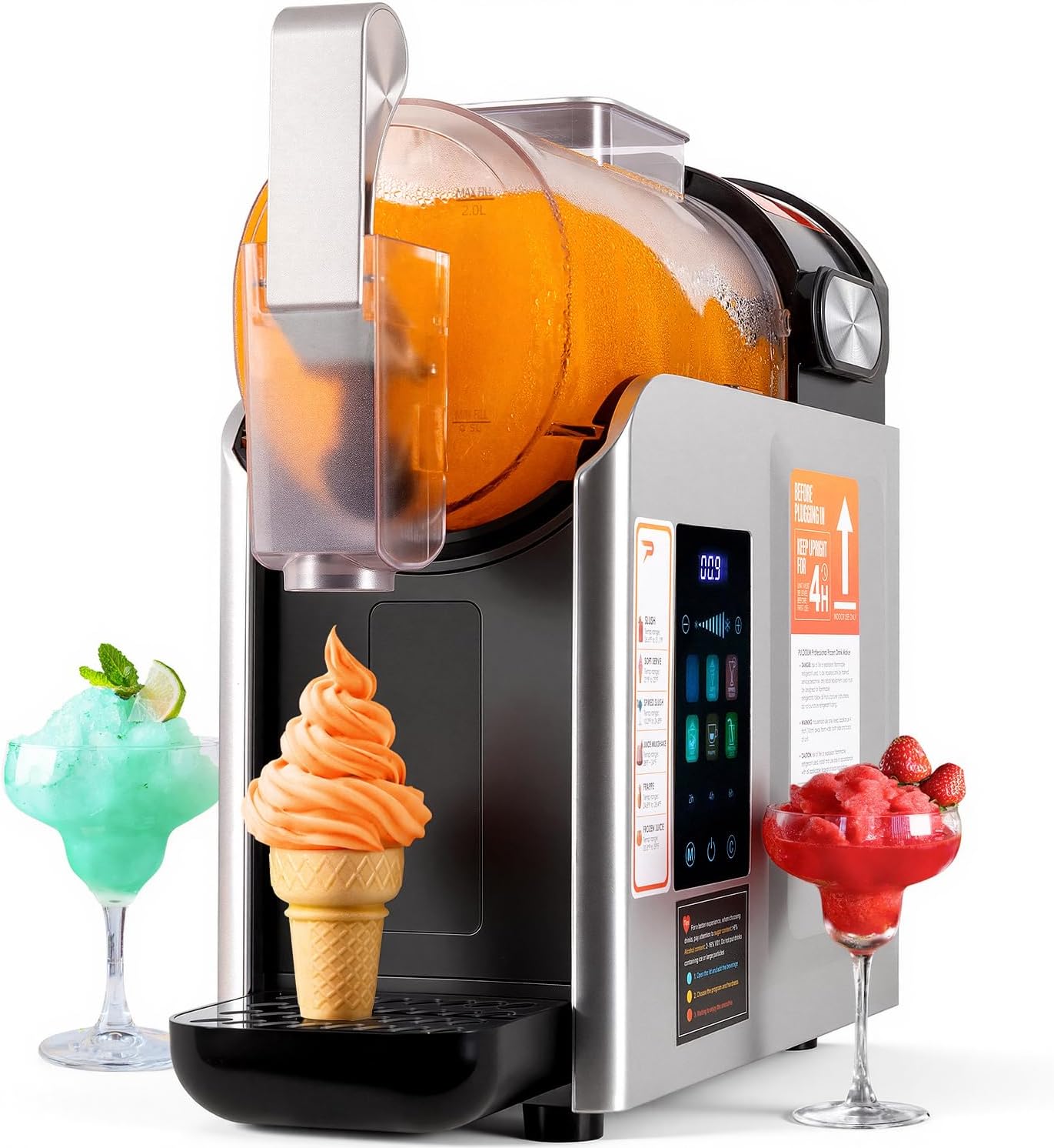 Máquina de helado inteligente con 6 preajustes y pantalla táctil
