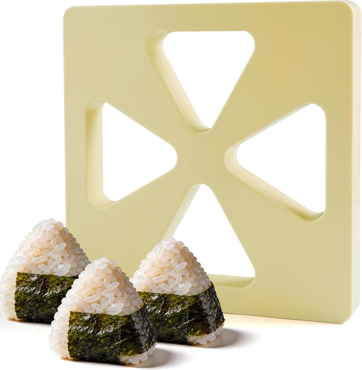 Molde de silicona para onigiri triángulo 4 cavidades sin adherir