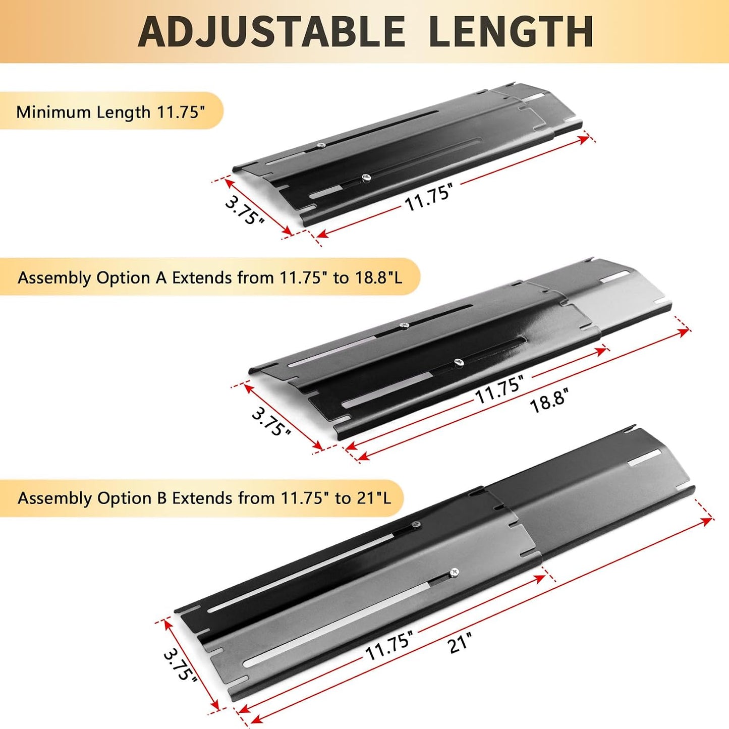 Placas térmicas universales para parrilla ajustable con cubiertas