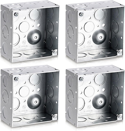 Caja conexiones eléctricas cuadrada 4pulg metal 10x1/2"