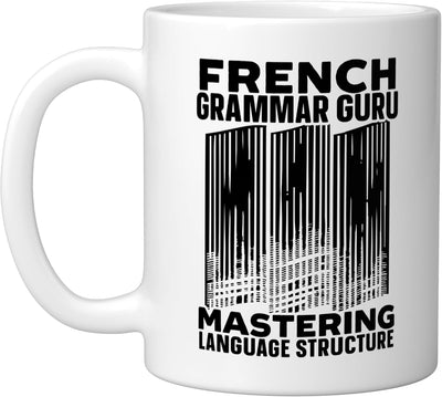 Taza Cerámica Aprender Francés Blanca