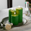 Velas LED verdes con pilas para decoración